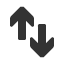 exchange-upwards-and-downwards-nav-barb-arrow icon