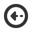 leftwards-circle-empty-dash-triangle-headed-arrow icon