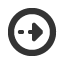 rightwards-circle-empty-dash-triangle-headed-arrow icon