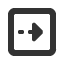 rightwards-square-empty-dash-triangle-headed-arrow icon