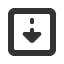 downwards-square-empty-dash-triangle-headed-arrow icon