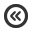 leftwards-circle-empty-light-double-chevron icon