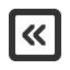 leftwards-square-empty-light-double-chevron icon
