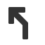 upwards-then-north-west-nav-arrow icon