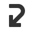 rightwards-then-curving-south-west-nav-arrow icon