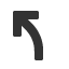 curved-to-north-west-nav-arrow icon