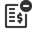 invoice-minus icon