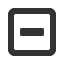 square-empty-minus icon