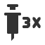 vaccination-three-times icon