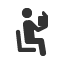 sitting-reading icon