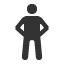 standing-hands-hips icon