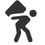 carrying-on-back icon