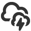 overcast-thunder icon