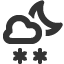 snow-showers-night icon